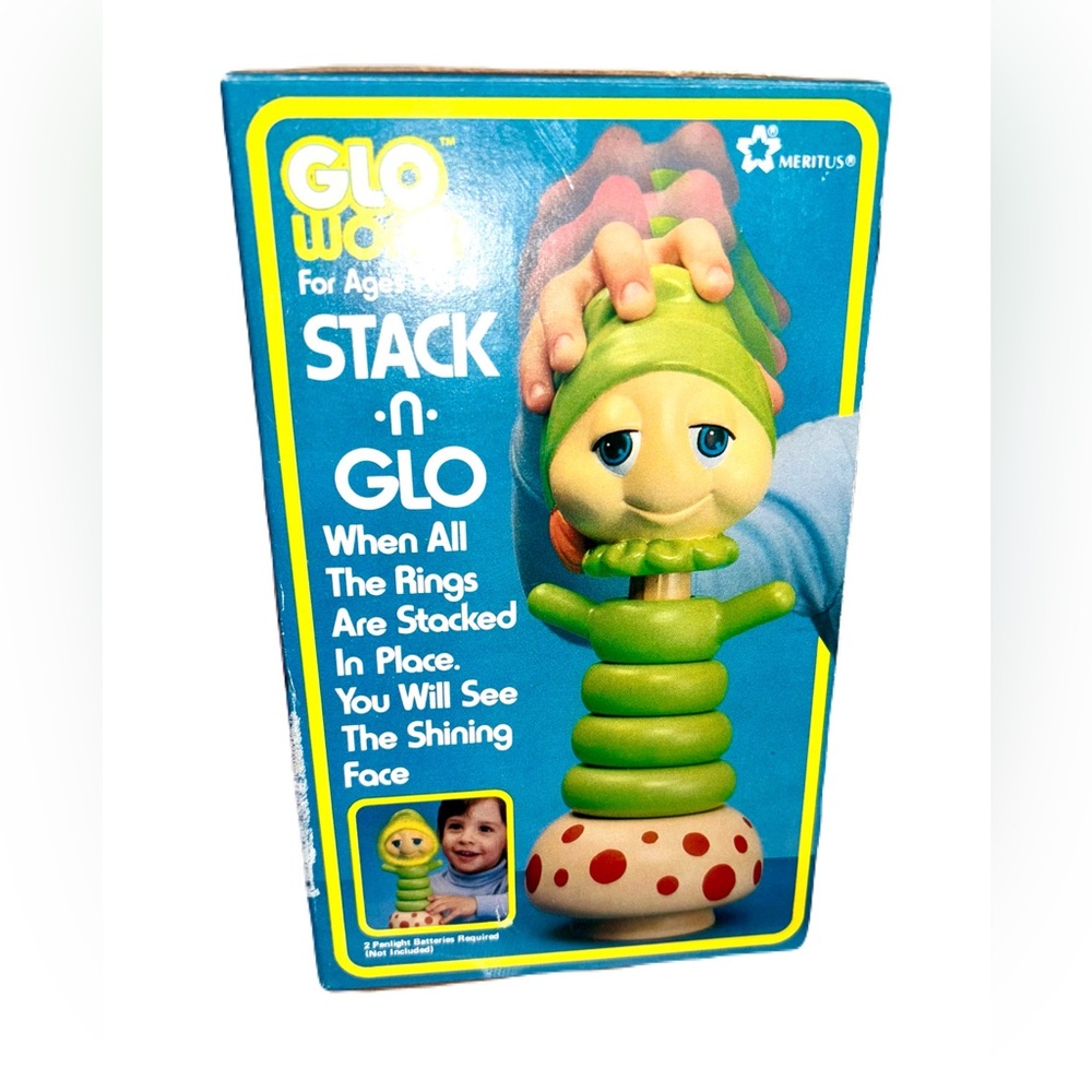 NIP New in box Stack-n-glow Glo Worm Vintage